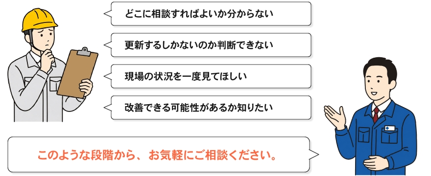 このような段階から、お気軽にご相談ください。