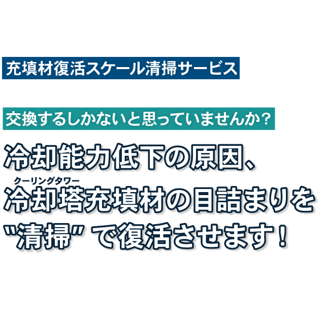 【定期保全】充填材復活スケール清掃サービス